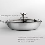 Spektra 28 cm keptuvė su dangčiu